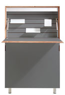 Flatmate mélaminé gris anthracite tranche bouleau