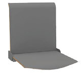 strapontin assise mélaminé gris