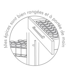2. ranger vos pots à épices dans un tiroir, une boite ou dans le placard
